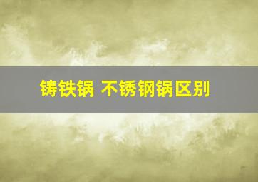 铸铁锅 不锈钢锅区别